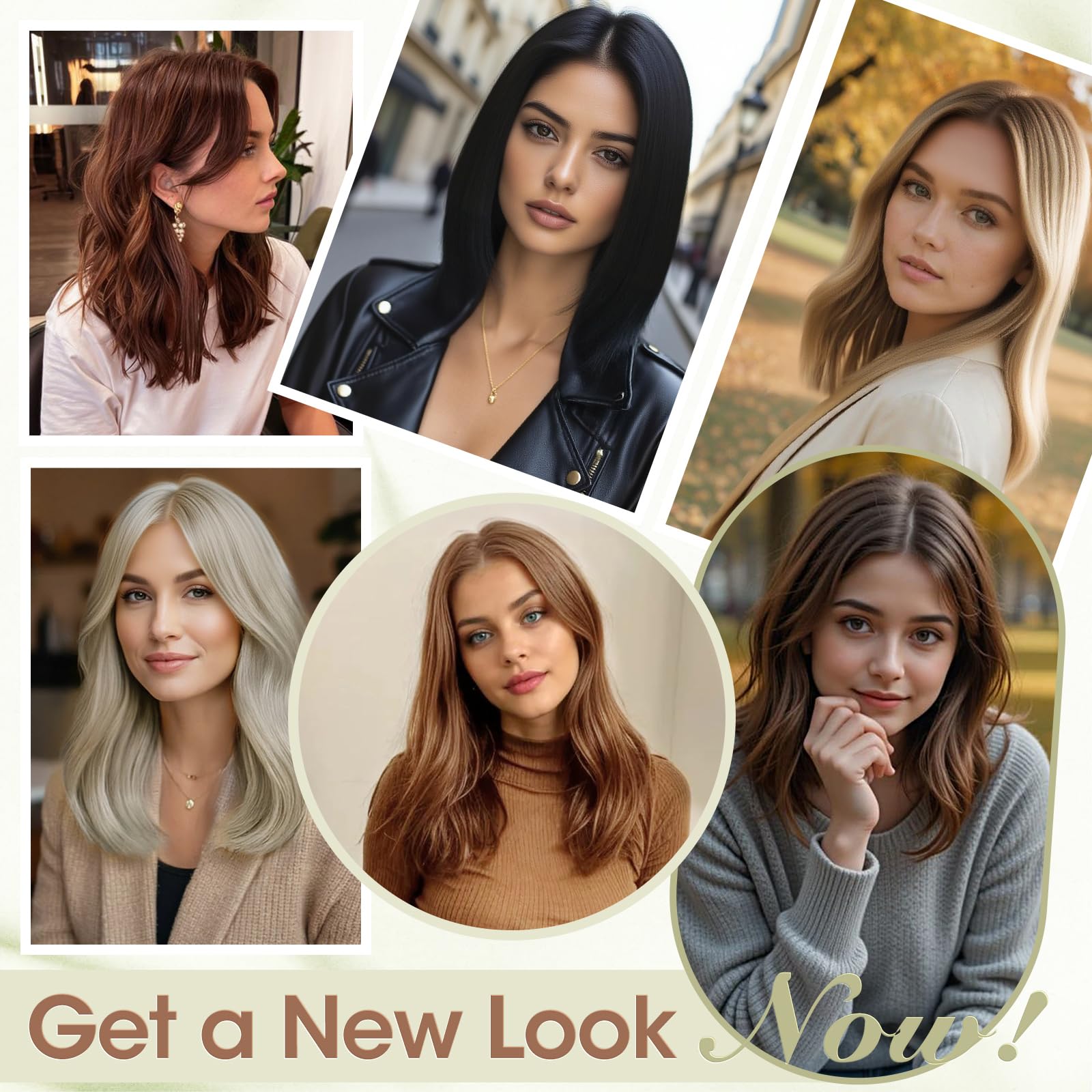 Elailite Hair Topper Donna Clip in con Frangia per Capelli Castano Chiaro/Dorato Intenso, Posticci con Clips Middle Parting Toupet Toupee Protesi 35cm 120g (Base 15cm*15cm)