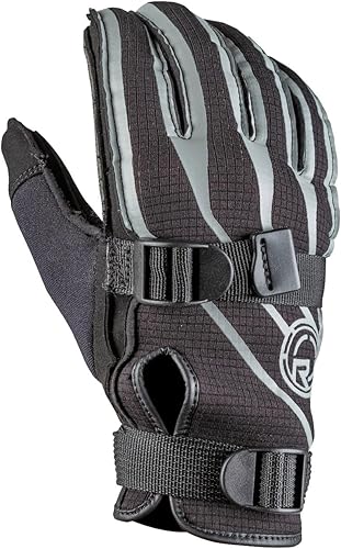 Miniatura 3 de Radar Ergo-K - Guante de esquí acuático de adentro hacia fuera, color negro y metal, talla S