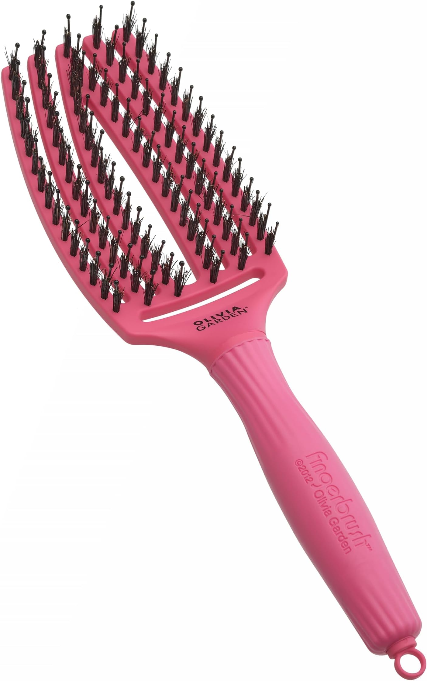 Olivia Garden Fingerbrush Care Iconic Detangling Hairbrush with Boar & Nylon Bristles for Ultimate Shine & Smooth Styling
