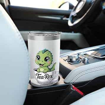 Tea-Rex Tea Drinker T Rex Dinosaur Stainless Steel Insulated Tumbler