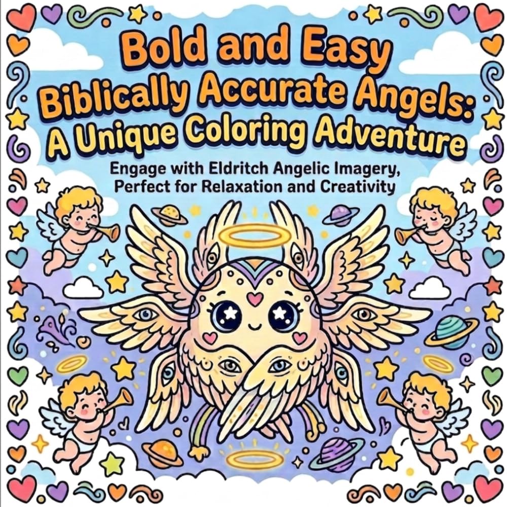 Bold and Easy Biblically Accurate Angels: A Unique Coloring Adventure: Engage with Eldritch Angelic Imagery, Perfect for Relaxation and Creativity