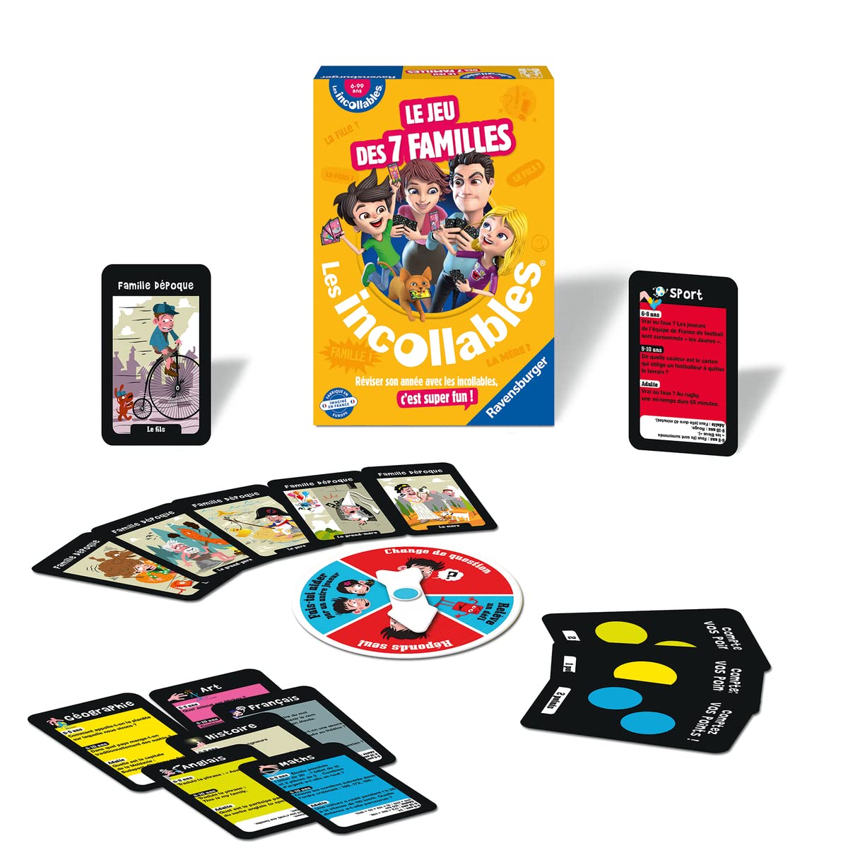 Ravensburger - 26624 - Card Game of 7 families Incollables, Multicolor, Medium - Image 2