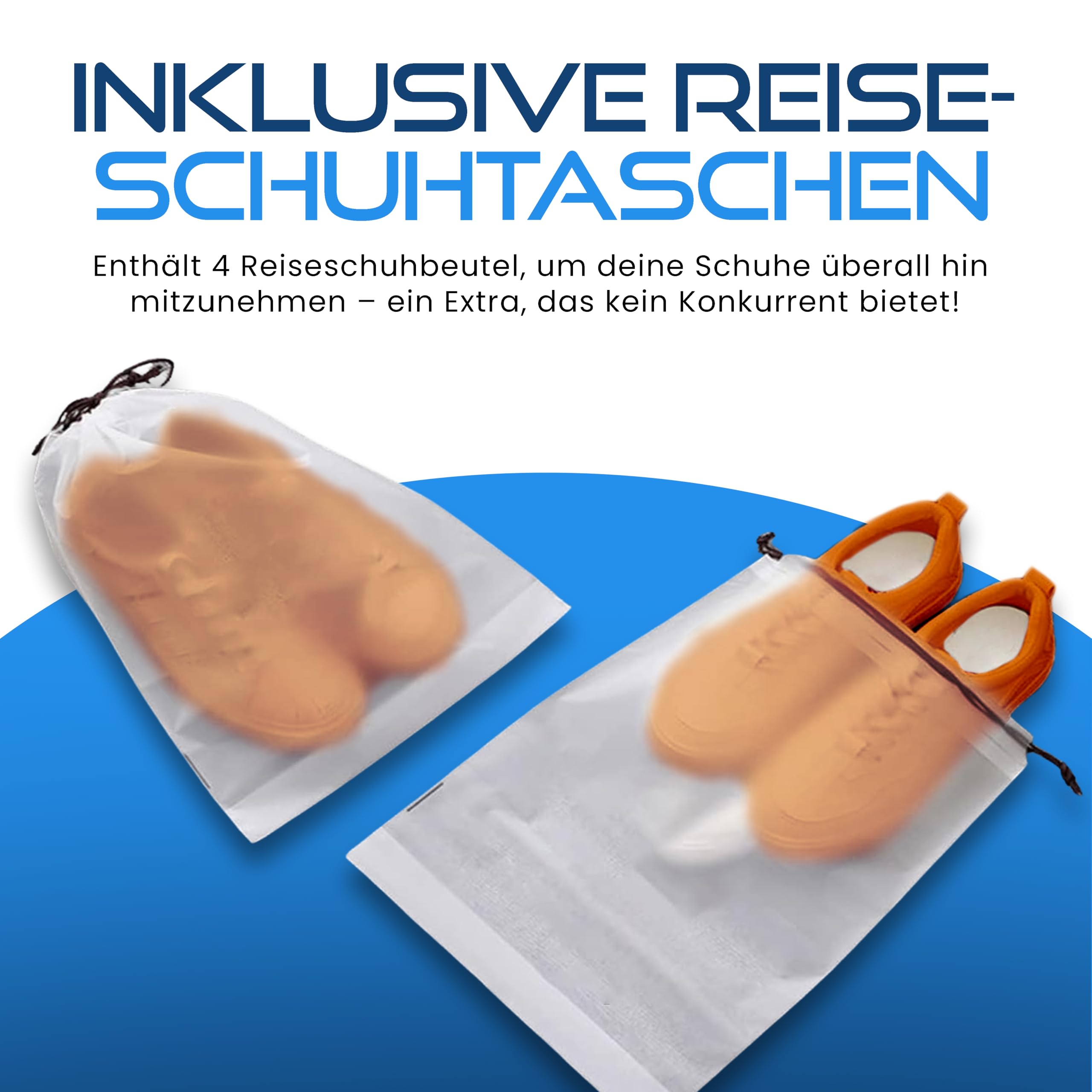Organizer für Schuhe, inklusive 4 Schuhtaschen, Schuhaufbewahrung für Schrank, Schuhboxen, Schuhboxen, Schuhaufbewahrung