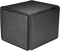 Vista 3 de Ultra Pro - Caja de cubierta Vivid Alcove Edge (negro) - Almacena y protege hasta 100 tarjetas coleccionables de tamaño estándar, béisbol