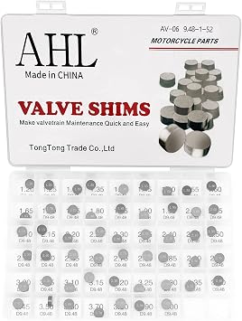 AHL Adjustable Valve Shim Kit 9.48mm O.D. for Yamaha YZ400F YZ400 F 1998-1999 52pcs