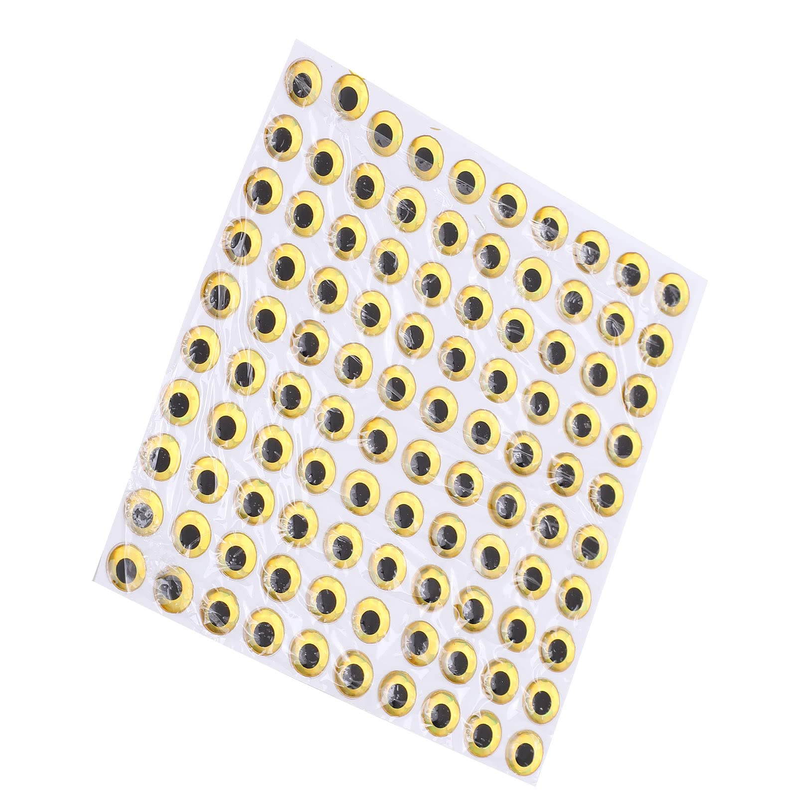 Señuelos de Pesca Pegatina para Ojos Simulación 3D Juego Holográfico Artificial para Accesorios de Cebos Artesanales (Gold)