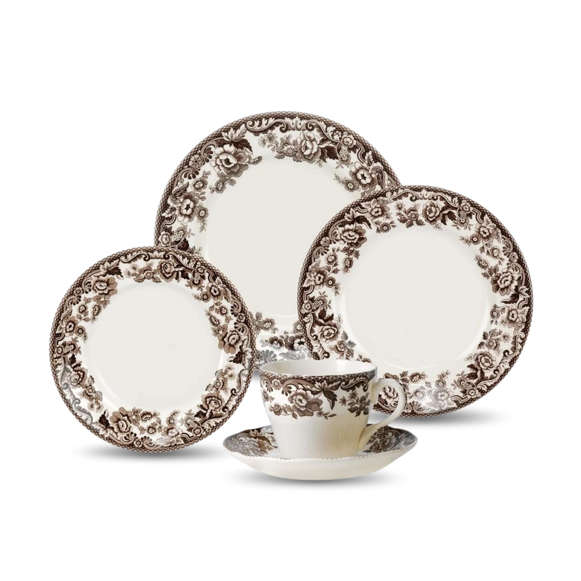 Amazon.com | Spode Delamere 5-Piece Place Setting – Rich Brown