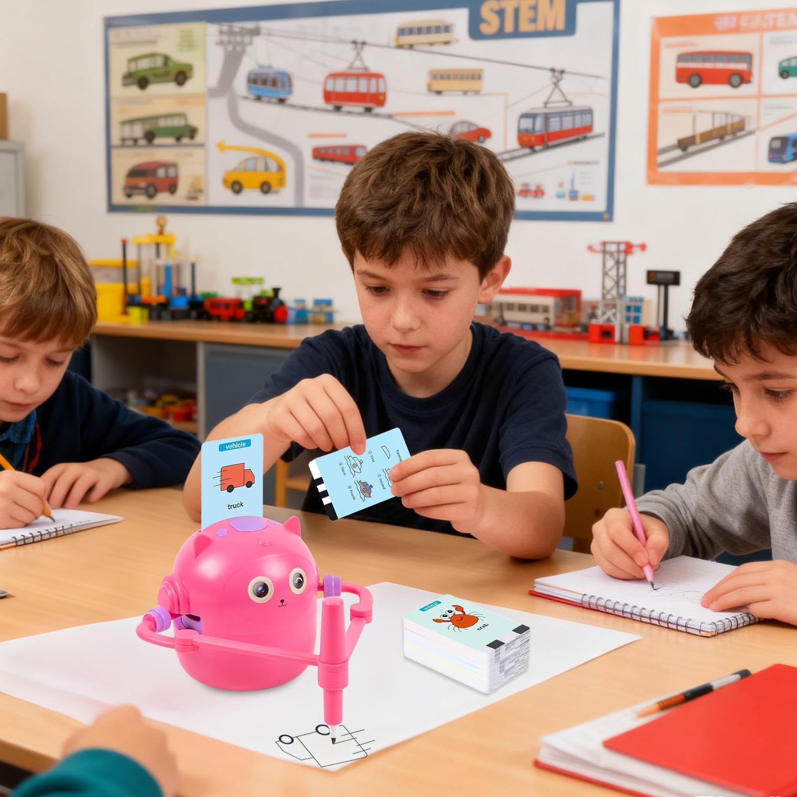 Robot Rysujący Zabawka Dla Dzieci Interaktywny Z Głosowym Instruktażem | Edukacyjna Maszyna do Rysowania dla Dzieci Dla Chłopców I Dziewczynek Powyżej 5 Lat Przedszkolaki Do Domu I Zajęć Grupowych