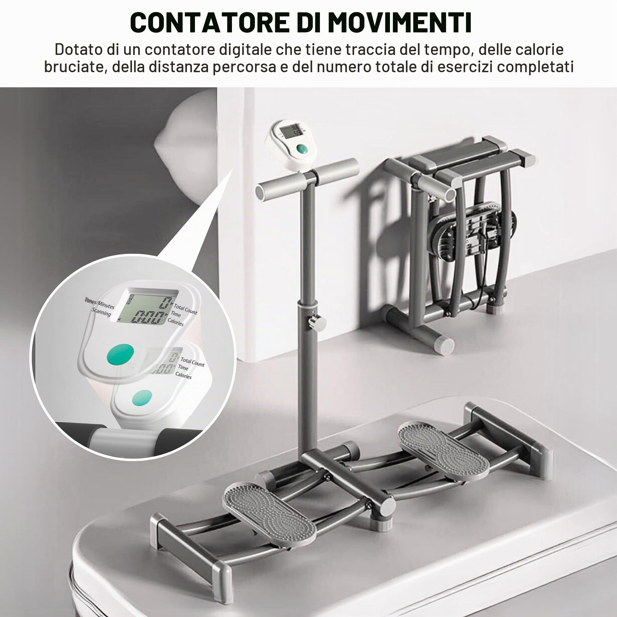 Attrezzatura per Esercizi Gambe Pieghevole con Bancone | Allenamento Glutei, Pavimento Pelvico, Cosce, Per Palestra e Casa