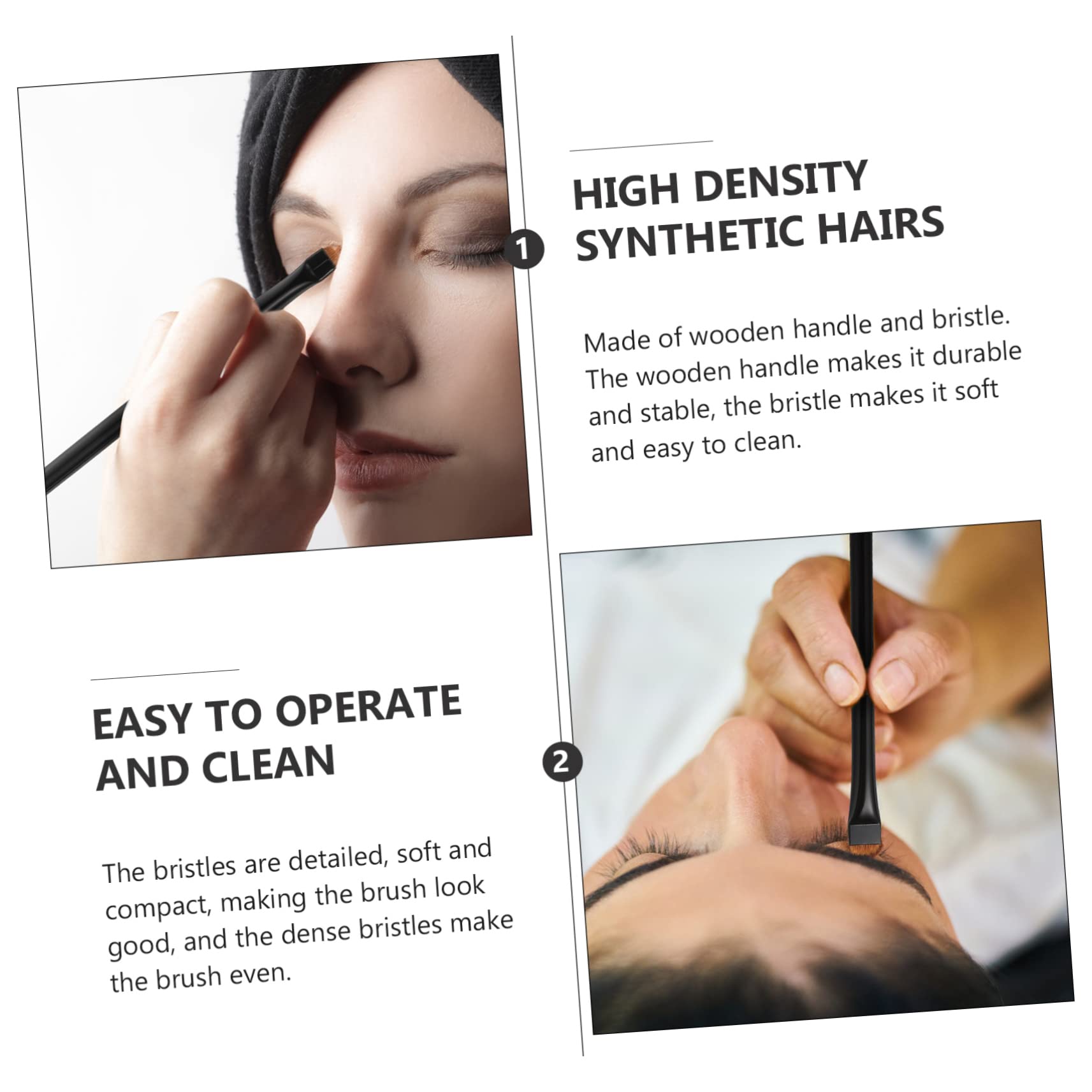 DOITOOL 12pezzi Pennelli Per Eyeliner Pennelli Per Trucco Occhi Professionali Per Applicazione Facile e Precisa Per Makeup Artist e Appassionati Di Bellezza