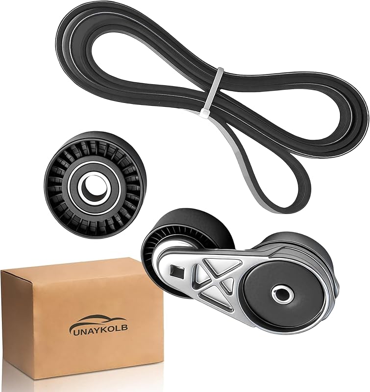 Kit de correia serpentina UnayKolb com tensionador e polia guia para Ram 1500 – Conjunto completo