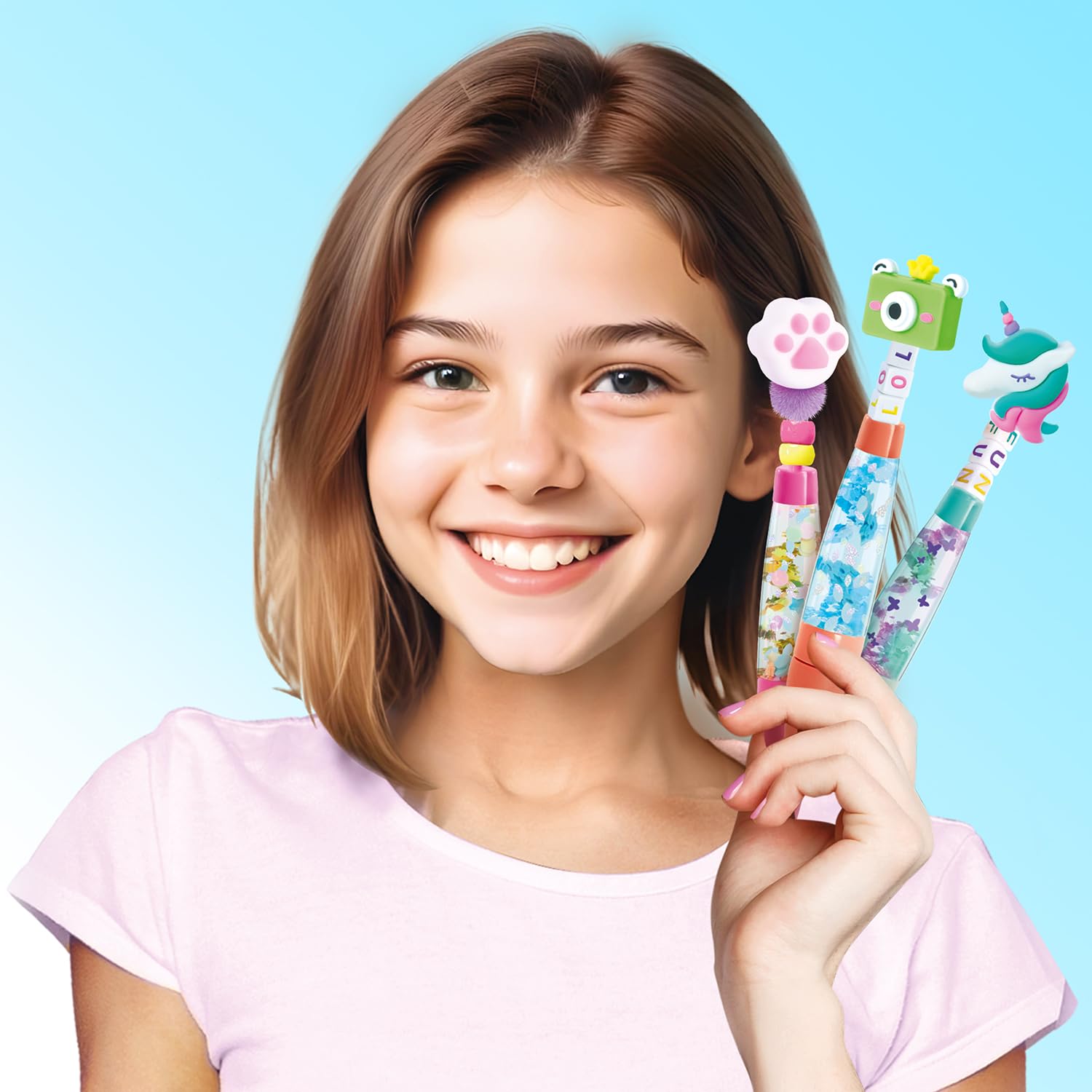 Canal Toys - Style 4 Ever DIY Pen Factory – Kit Creativo per Creare Penne ed Evidenziatori – 6 Penne + 2 Highlighter – 150+ Accessori, Perline, Glitter, Sticker – Set Cancelleria Bambini 6+ OFG 306