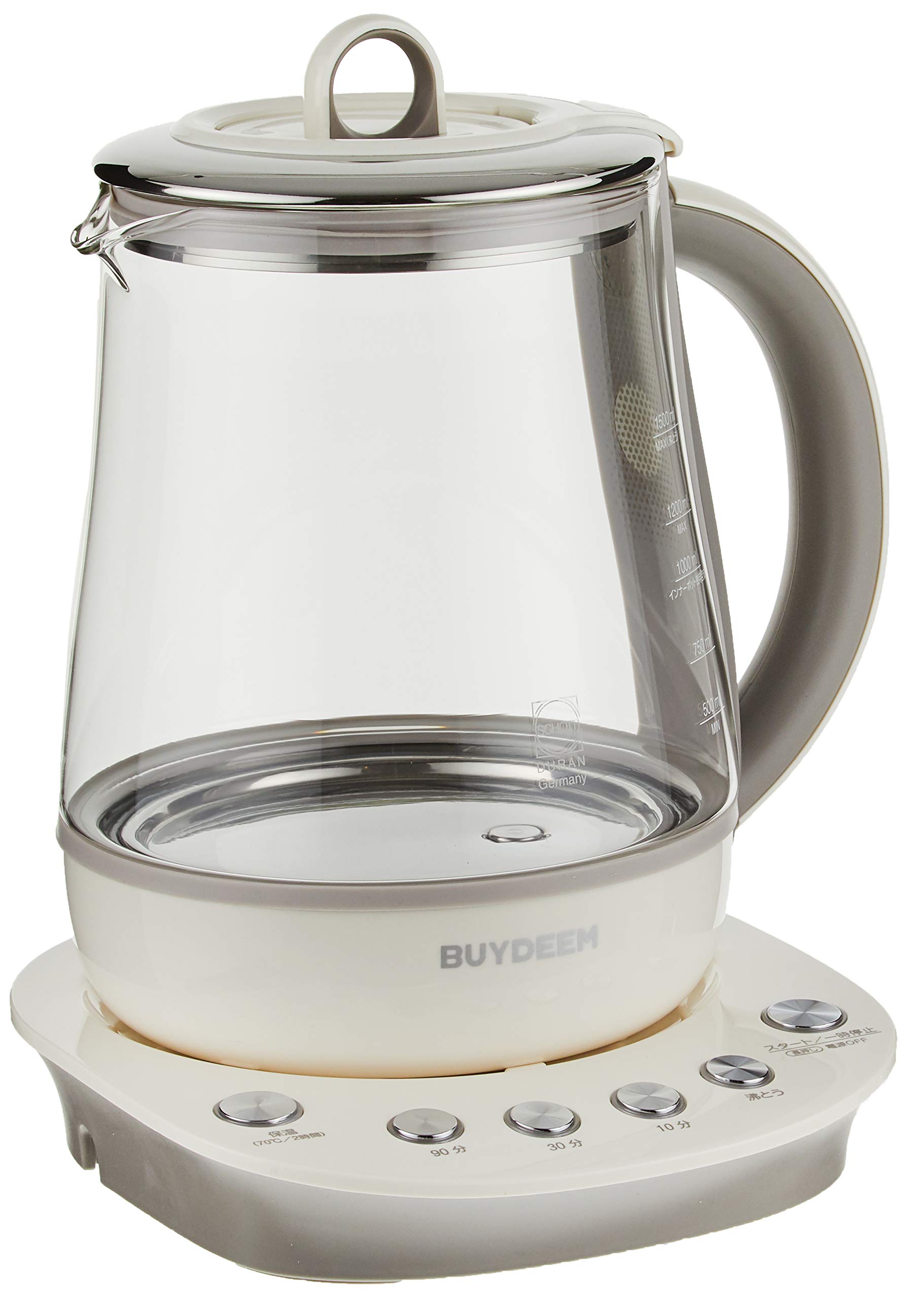 ⭐︎BUYDEEM⭐︎新品〜薬膳マルチポット BUYDEEM 薬膳マルチポット 1.5L ホワイト レシピ付き 薬膳 漢方