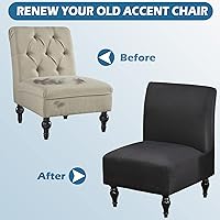 Vista 4 de Funda para Silla de Acento sin Brazos, Funda Elástica para Silla Súper Ajuste, Funda Protectora de Muebles para Silla sin Brazos para Sala de Estar