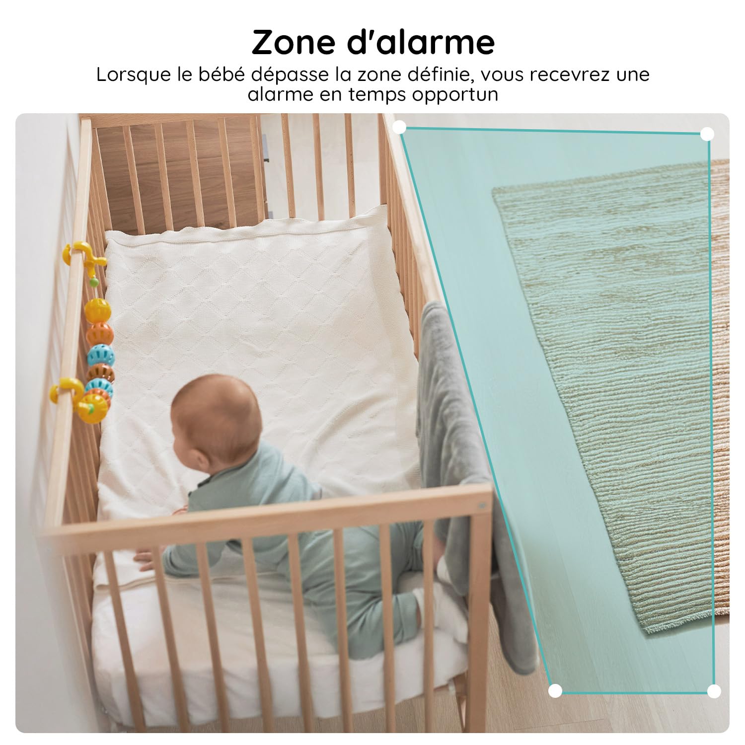 BOIFUN Babyphone 2 Cameras, Écran Divisé, Application Mobile et Moniteur 4,3" 1080P, Détection Intelligente, Suivi Automatique 360°, Zoom 4X, Double Protection de la Vie Privée