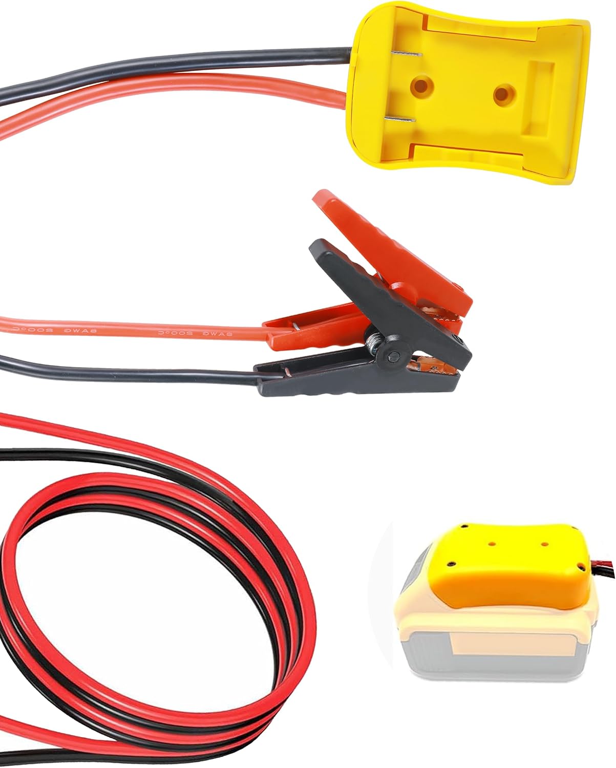 Jump Starter Cable,Car Accessories Silicone Wire 8AWG Automotive Booster Cables Jumper Cables,Automotive Battery Jumper Cable,Suitable for Cars,Light Pickups,Trucks,RVs,Off-Road Vehicles