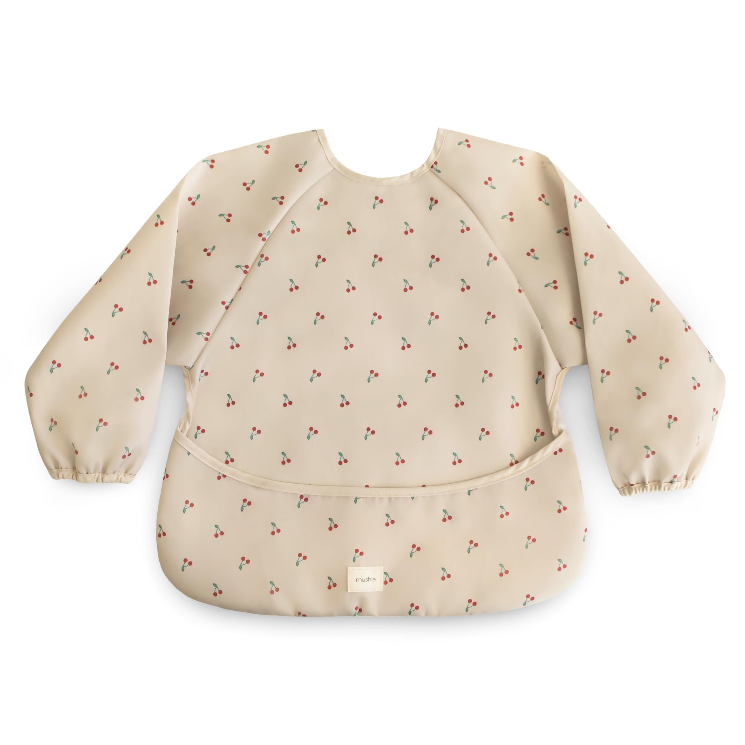 Mushie Long Sleeve Baby Bib Water Resistant Adjustable 6-24 Months