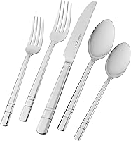 Zwilling Henckels Madison Square 20-Piece 18/10 Stainless Steel Flatware Set - Dishwasher Safe, Precision Knives