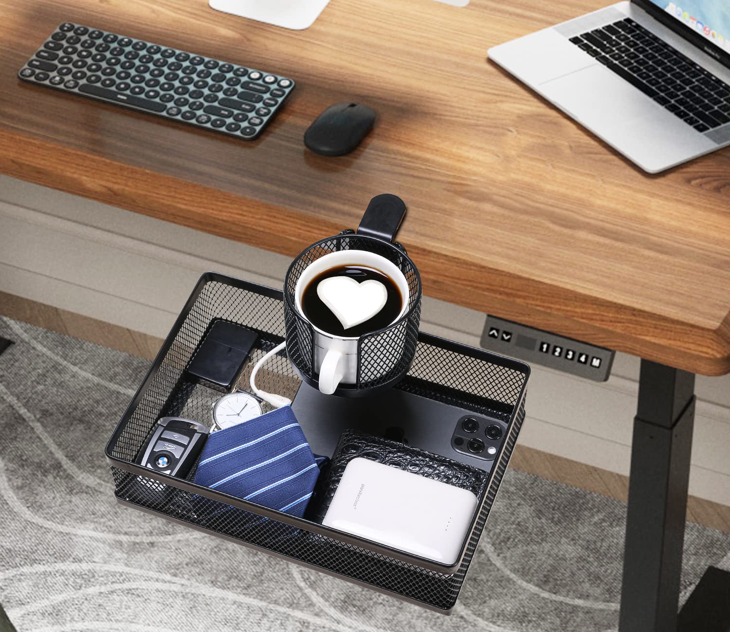 Organizador Cajones Escritorio RHBLME Almacenamiento De Cajones Negros Para  Debajo Del Escritorio, Organizador De Escritorio Giratorio De 360 Grados,  Estante De Cajón Giratorio Para Mesas De Oficina Organizador Escritorio  Colgante, image size:1500x1300