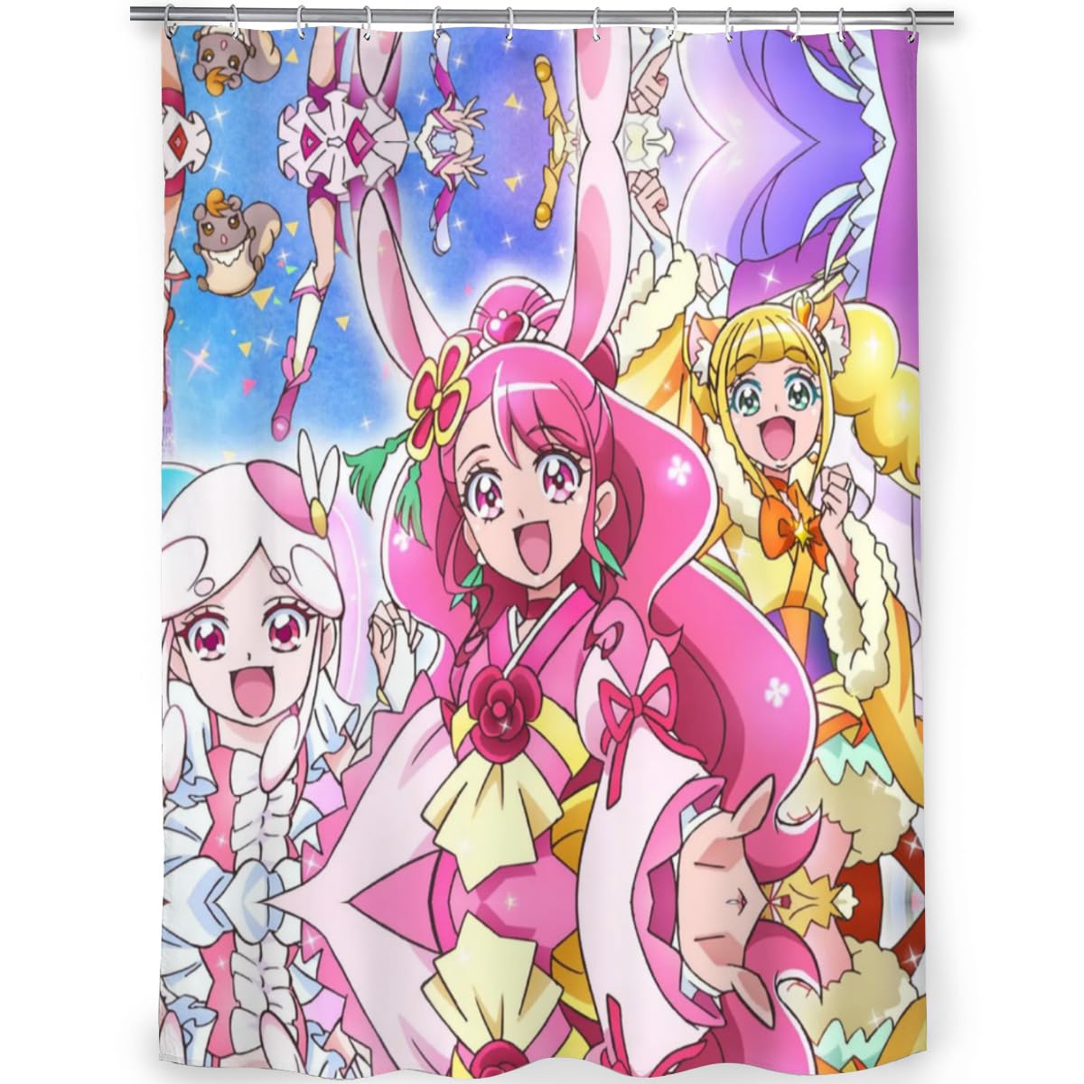 Amazon｜ヒーリングっどプリキュア シャワーカーテン 防カビ 防水