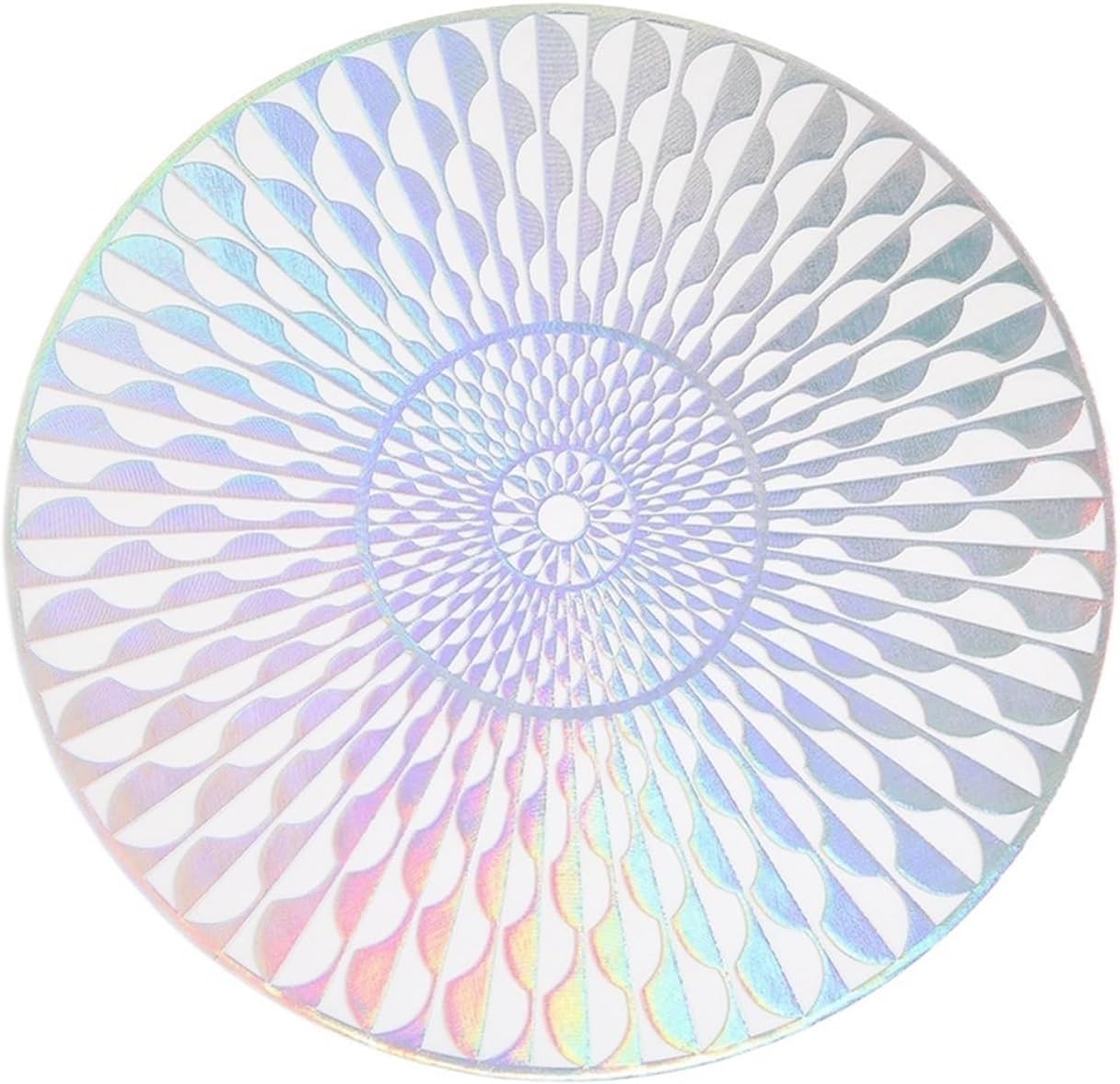 Round High-end Luxury Placemat Waterproof and Oil PVC Pad Coffee Dining Table Decor Mat Home Kitchen Insulation Mat(Colorful)