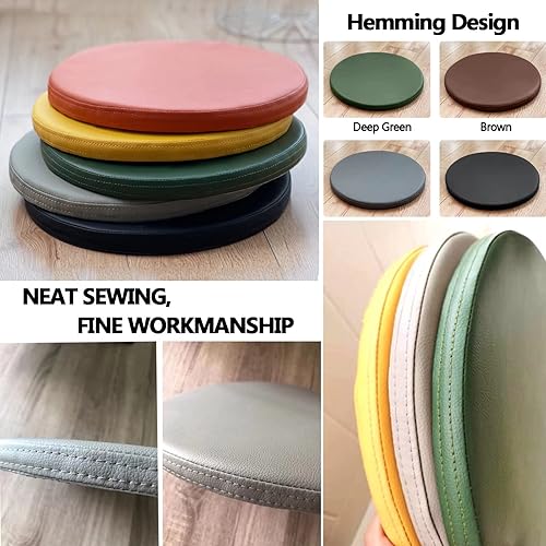 Miniatura 6 de Bistro - Cojines de asiento de exterior para sillas pequeñas redondas de patio, cojines de silla redondos de 14 pulgadas, funda de cojín de espuma