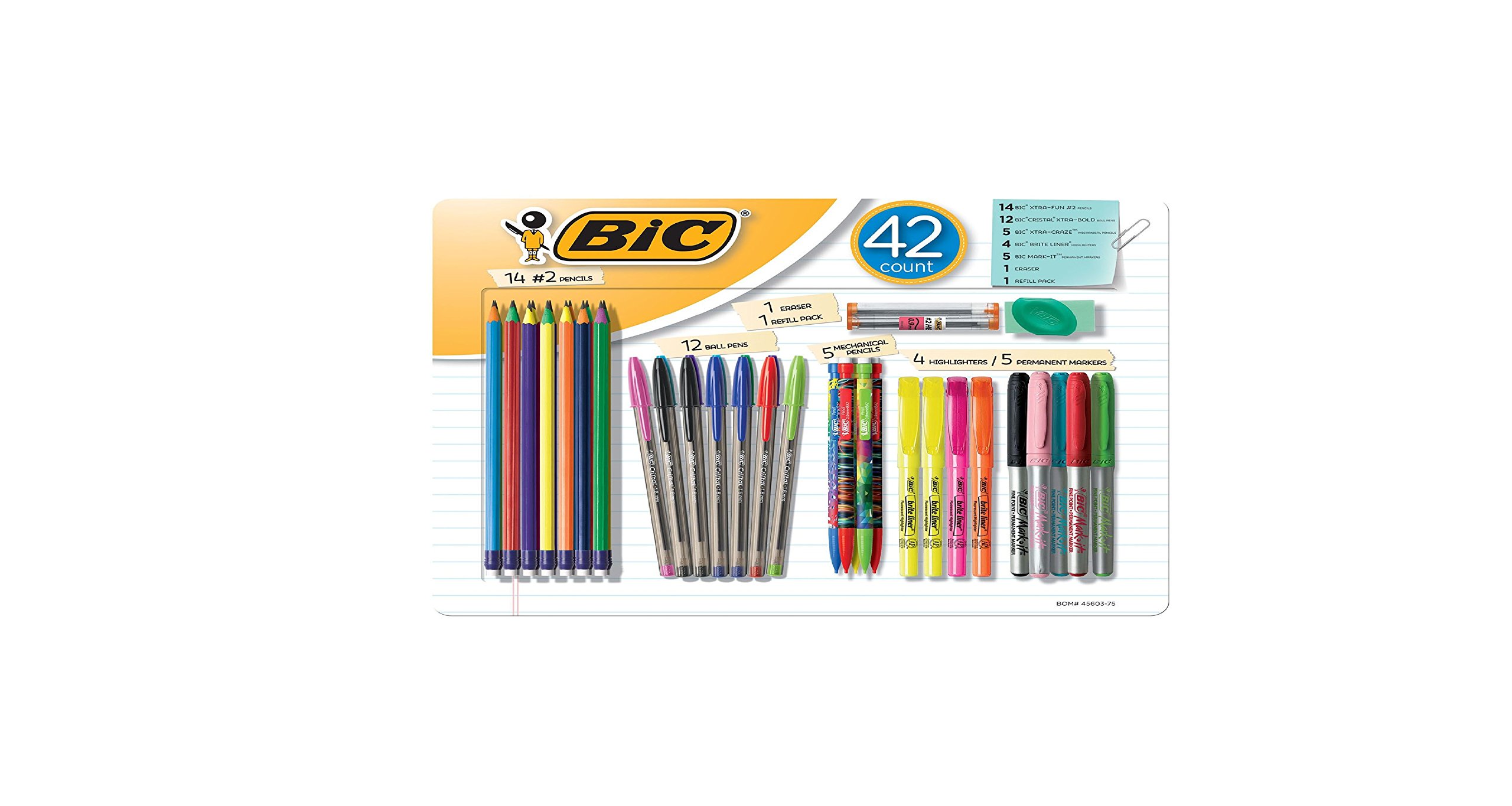Bic All In One Writing Pack 42 Count