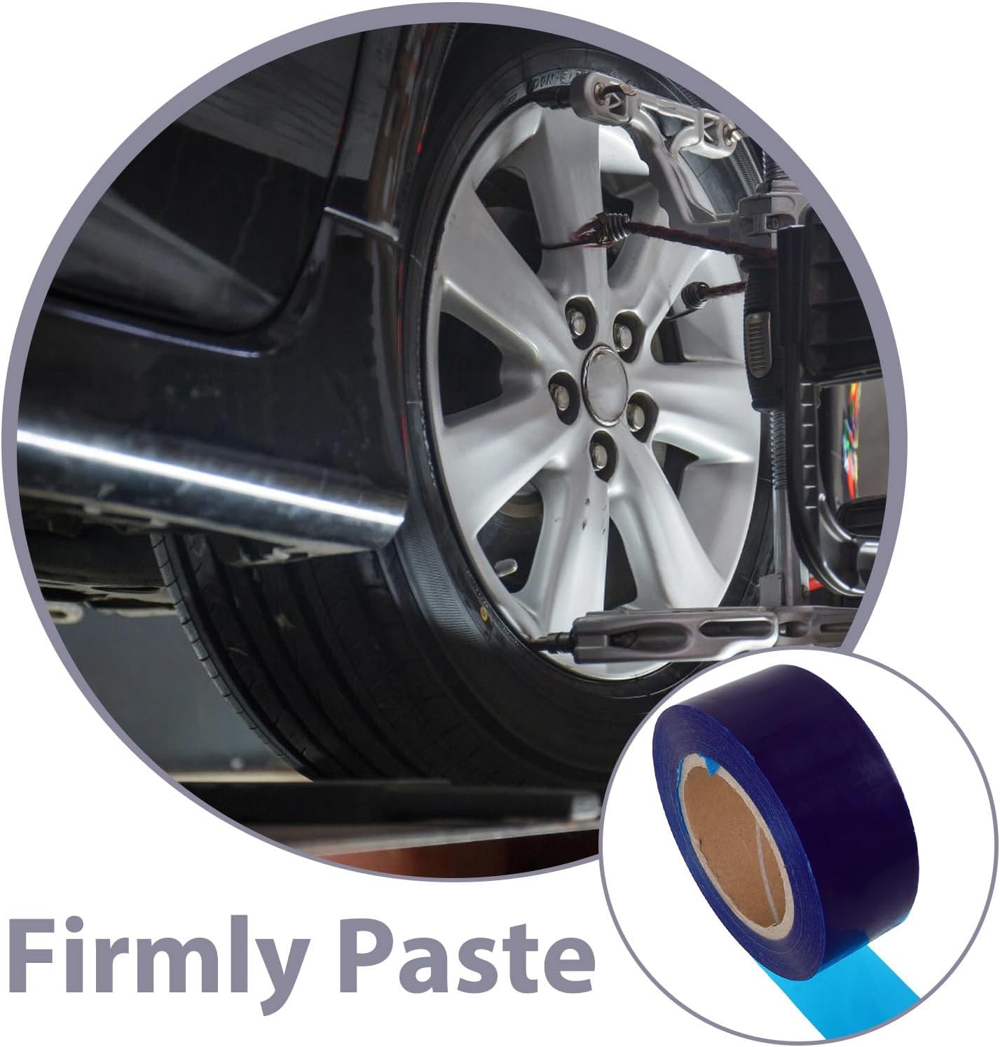 Yardwe 2 Rolls Rim Protection Tape for Wheels - Blue Pe Car Tire Edge Protector - Wheel Rim Film Tape for Vehicle Motorcycle Car Accessories