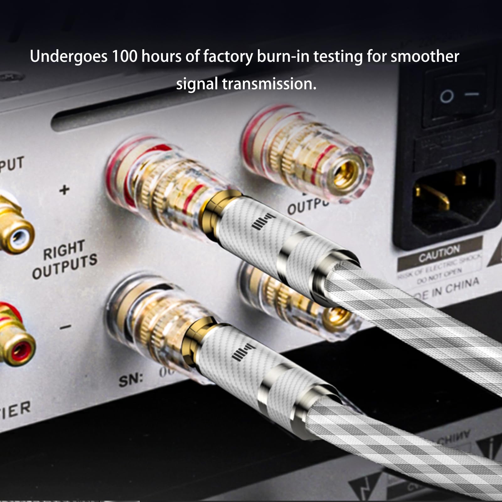 Cavo coassiale audio digitale 1,2 m, qualità del suono impeccabile, realizzato in argento puro al 99,998%, per applicazioni audio di fascia alta, adatto per console di mixaggio e studi di