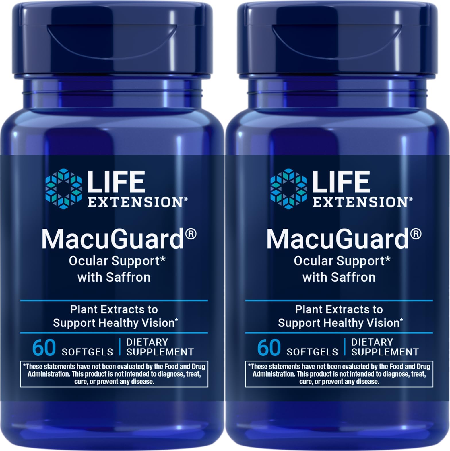 MacuGuard Ocular Support with Saffron, 60 softgels (Pack of 2)