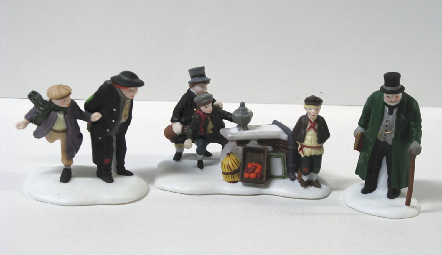 Department 56 "Oliver Twist" Set of 3 Porcelain Figurines by Dickens Village
