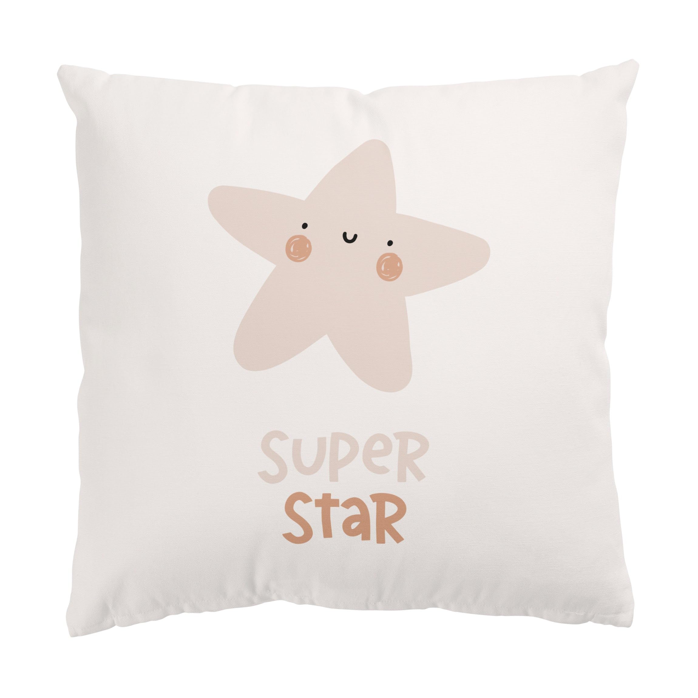 Dekokissen drinnen/Indoor waschbar Sprüche mit Füllung Zierkissen - Made in Germany - Design Bezug beige Sofakissen Illustration Indoor Sofa Bett 1170