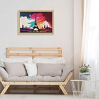 Vista 6 de Painting Paris Jigsaw Puzzle, Paper Wood Composite Material Zigsaw with Storage Bag and Reference Picture Easy to Solve 500/1000 Pieces