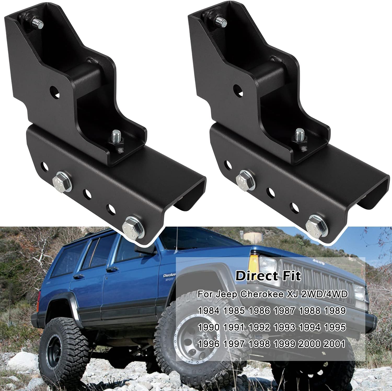 1.5" Rear Shackle Relocation Kit For 1984-2001 Jeep Cherokee XJ 2WD/4WD For Jeep Comanche MJ 1986-1992