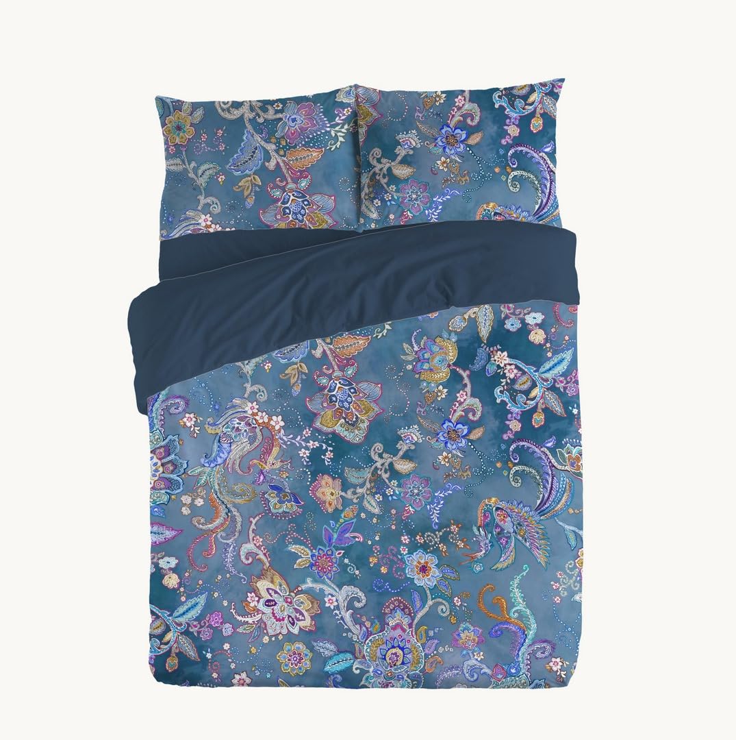 ETHERE MAISON Funda nórdica Uhtred Cama 135 cm - 220x220 cm, algodón 200 Hilos. Cierre con Botones.