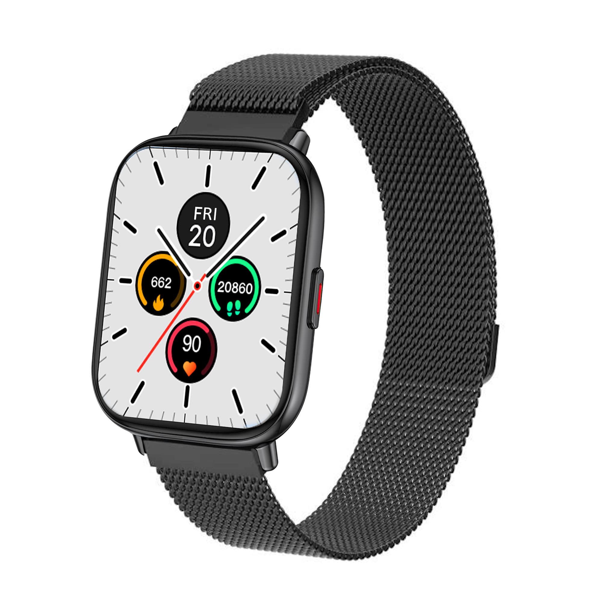 Fit Pro Full Touch Smartwatch with 1.69" Large Display, Bluetooth, Sport Modes, Metal Body, Heart Rate Monitor, Multiple Watch Faces