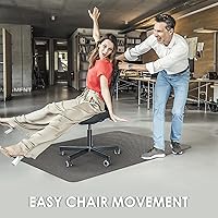 Vista 6 de Kuyal Tapete para Silla de Oficina para Piso de Madera Dura, 36" x 48" Tapete Resistente para Silla de Escritorio para Oficina y Hogar