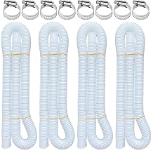 Replacement Pool Hose,4 Pack 1.25" Diameter Accessory Pool Pump Replacement Hose 59  Long for Above Ground Pools - Filter Pump Hose Bundled with 8 Metal Clamps 4