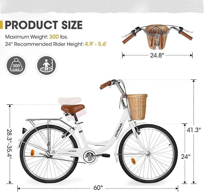 Bicicleta playera 24 pulgadas para hombre y mujer miniatura 6