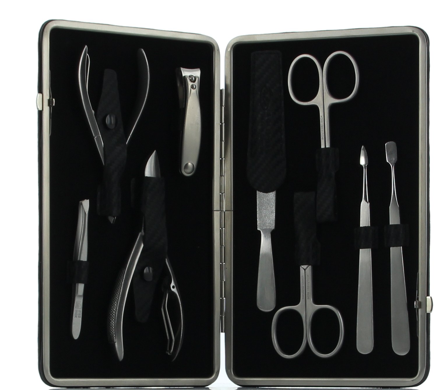 Erbe Solingen Maniküre-Etui 9tlg. Carbon 9492 – Schwarz