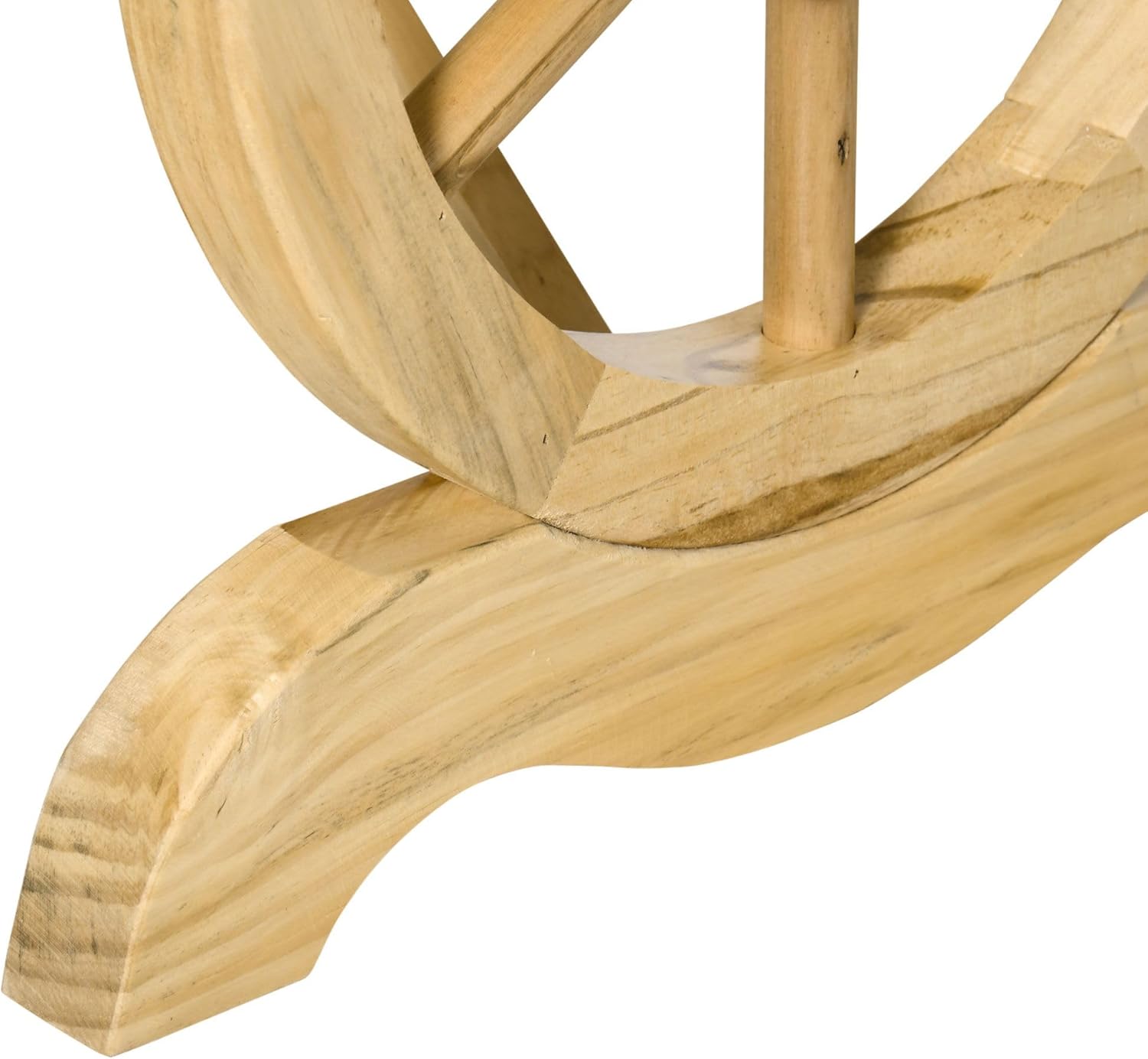 2-Person Outdoor Bench with Wagon Wheel Design