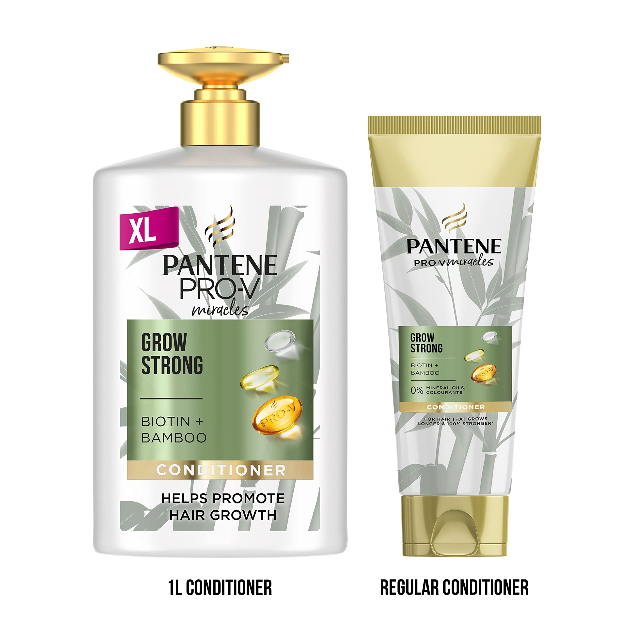 Pantene Pro-V Miracles Grow Strong Hair Conditioner with Biotin & Protein Strengthener 1L XXL Pump. Helps Reduce Hair Loss Due to Breakage and grow stronger hair. for Fine Thinning - Image 4