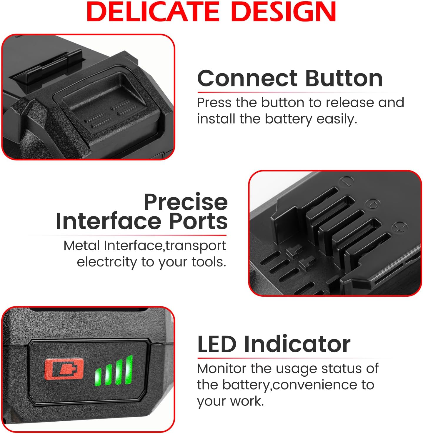 2Packs 3.5Ah Lithium Battery for Skil PWRCORE 20V Battery BY519601 BY519603 BY519702 Compatible with Skil 20V Battery - Image 4
