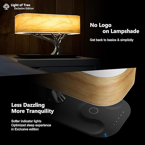 Miniatura 3 de AMPULLA Tree of Aura - Lámpara de mesa inteligente con carga inalámbrica y altavoz Bluetooth, lámpara de mesita de noche regulable para dormitorio