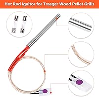 Vista 2 de Kit de Encendedor de Varilla Caliente de Repuesto de 2 Piezas para Parrillas de Pellets de Madera Traeger y Camp Chef, Encendedor de Parrilla