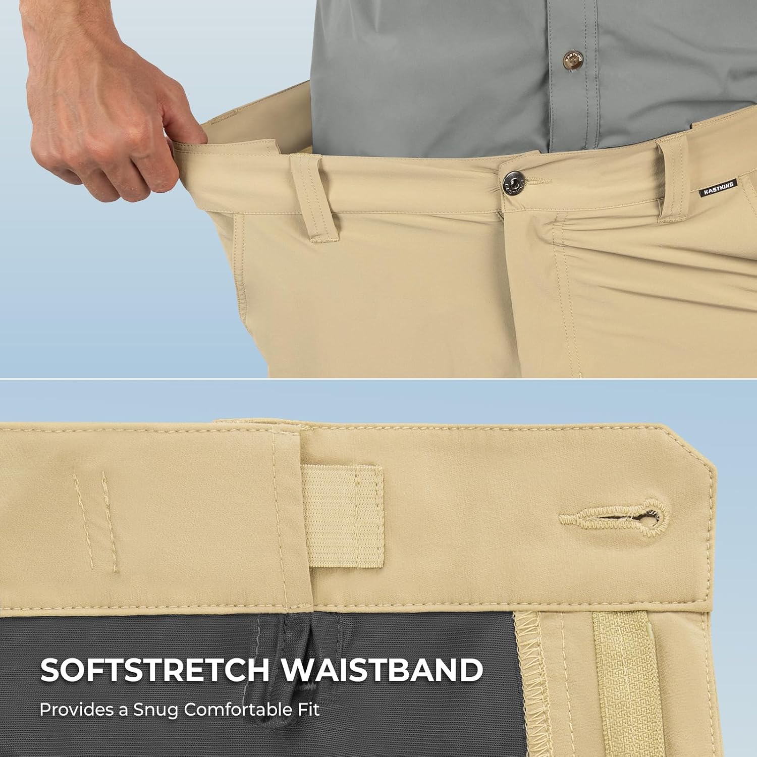 KastKing Cool Caster Men's Fishing Shorts, UPF 50+ Hiking Shorts, 10.5” and 7.5” Available, Water Repellent, 4-Way Stretch