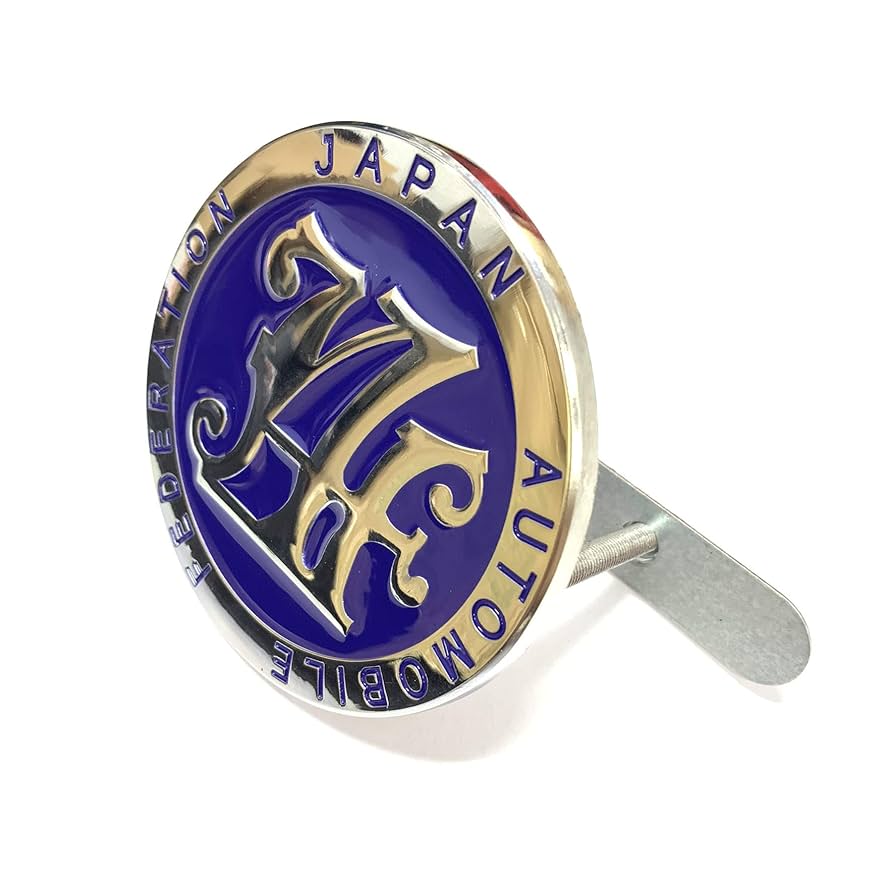 Japan Grand Prix Car Race FIA JAF 鉄製 ロゴ JAF Logo Japan Automobile Federation JDM Car Auto Grille