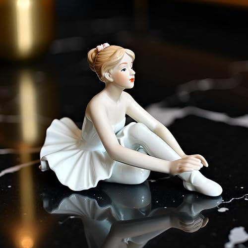 Miniatura 3 de MTME Figuras de porcelana para ballet, estatua esculpida, artesanías, artículos de arte, escultura, decoración del hogar