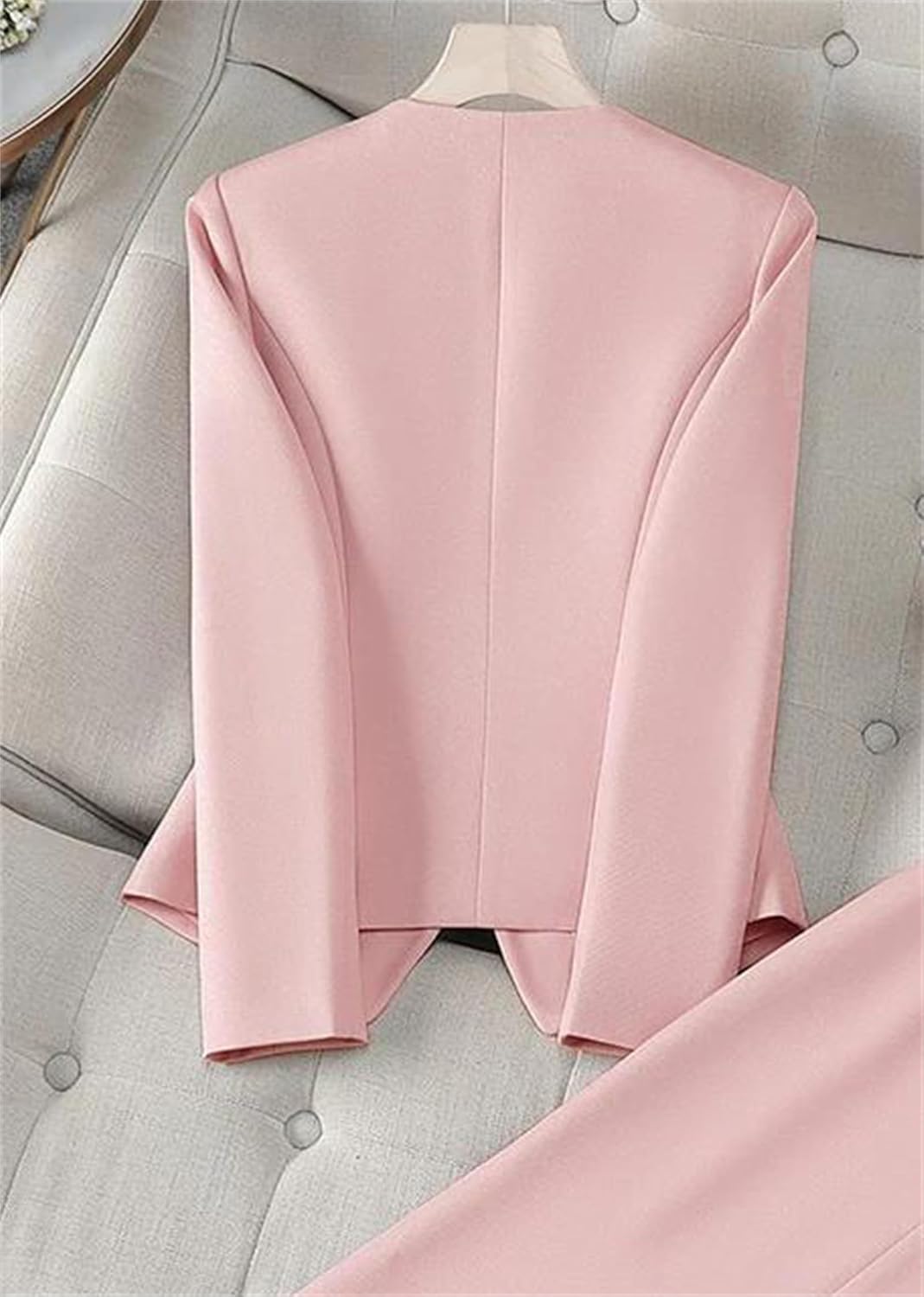 Women’S Formal Blazer Skirt Suit Ladies Solid Female Work Two Piece Set 2 Piece Pencil Skirt Sets