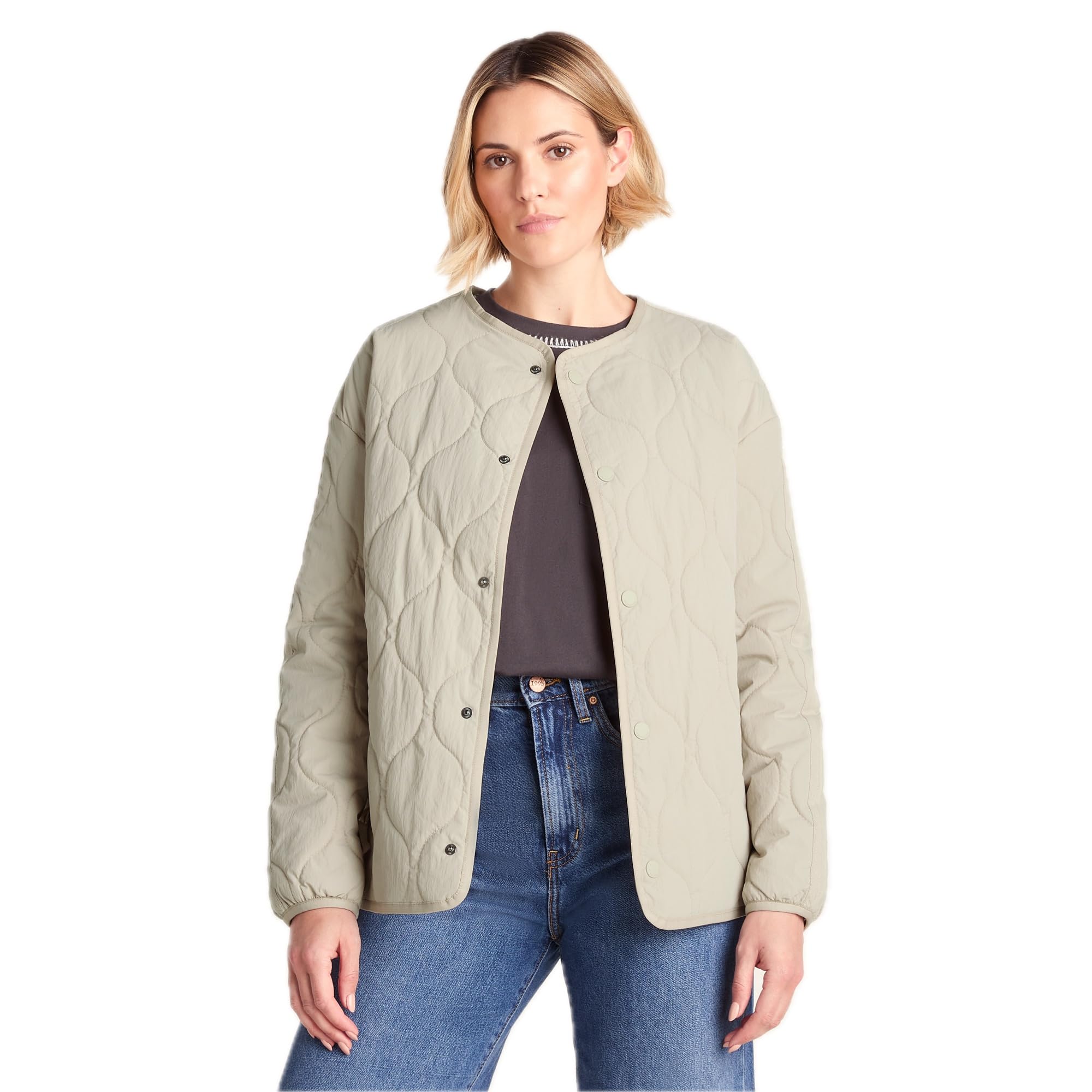 TOG24 Cleadon Womens Quilted Jacket, A-Line, Onion Baffling, Warm, Water Repellent, Insulated Layer, Customisable Coat